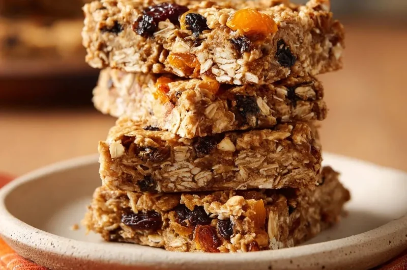 Chewy Dried Fruit Oatmeal Bars