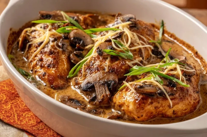 Creamy Baked Mushroom Chicken