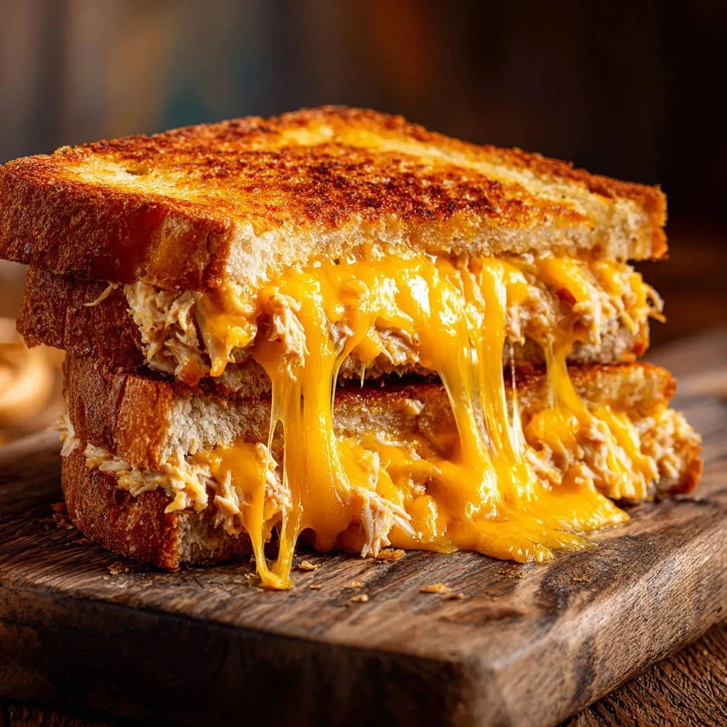 Crispy Chicken & Cheddar Melt: Perfectly Moist & Gooey - recipe image
