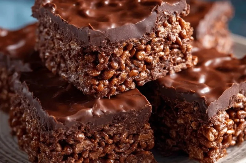 Double Chocolate Crispy Squares