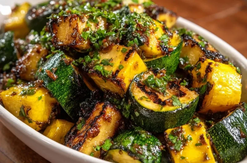 Grilled Summer Squash with Balsamic Glaze