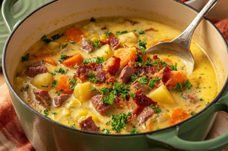 Hearty Beef and Corn Chowder