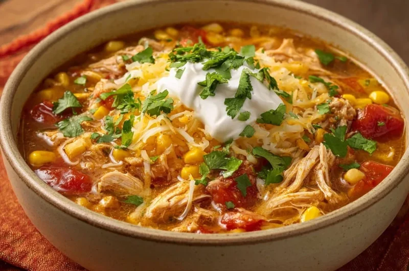 Hearty Shredded Chicken Soup