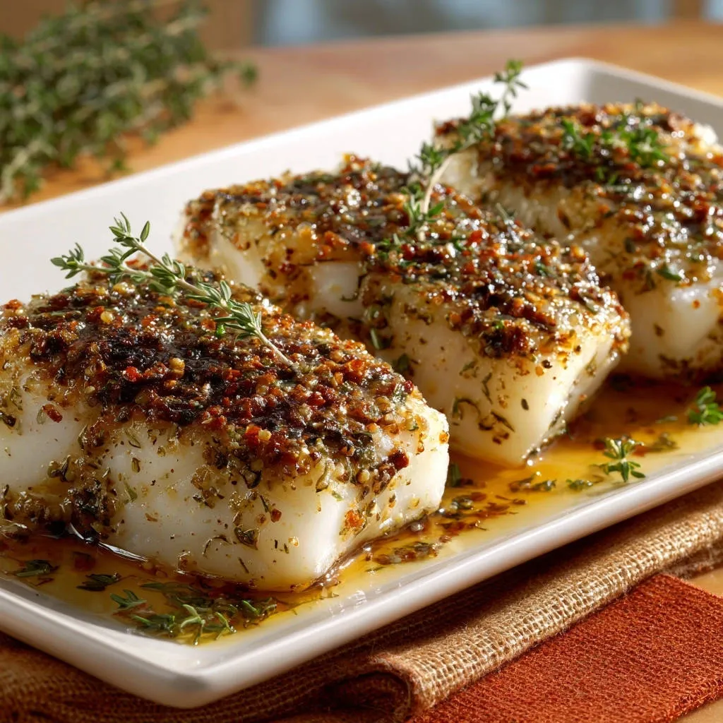 Herb-Crusted Baked Cod: Guaranteed Moist & Tender - recipe image