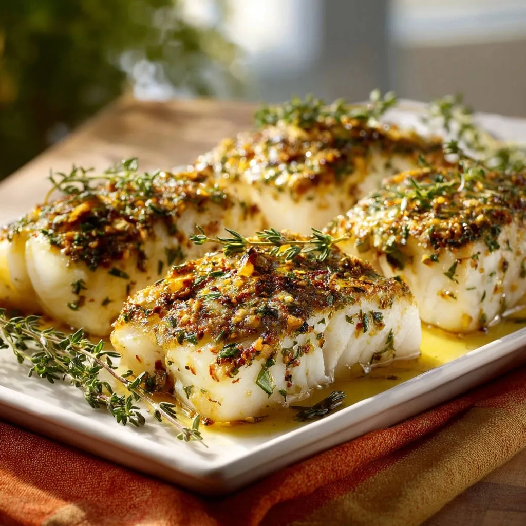 Herb-Crusted Baked Cod: Guaranteed Moist & Tender - recipe image