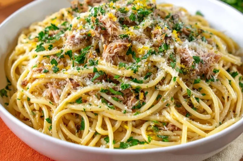 Lemony Tuna Spaghetti