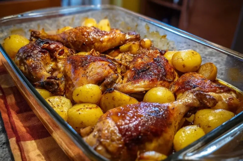 Oven-Roasted Honey Garlic Chicken & Potatoes