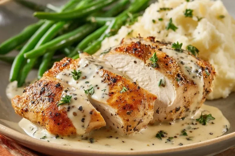 Pan-Seared Chicken with Creamy Pepper Sauce