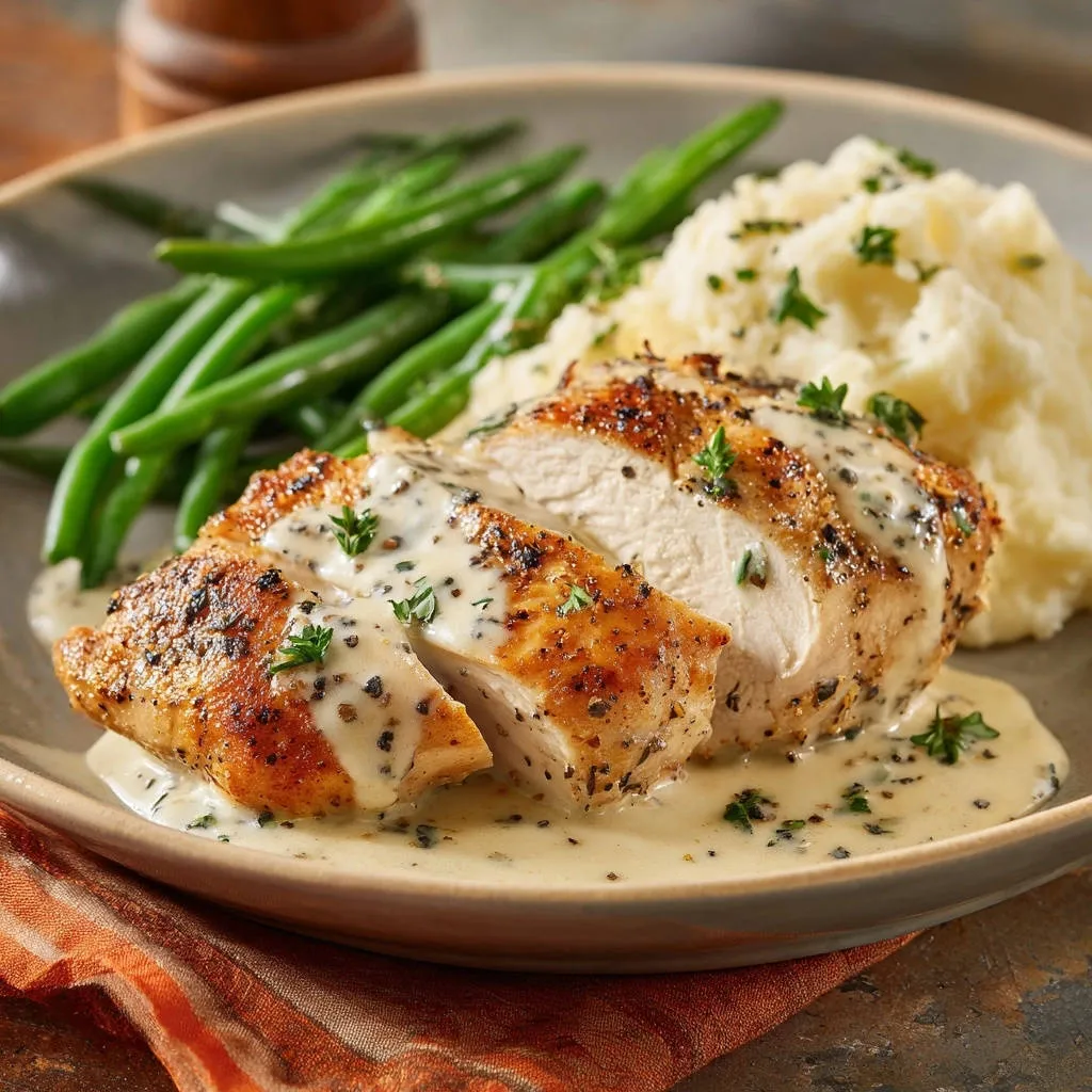 Pan-Seared Chicken with Creamy Pepper Sauce: The Ultimate Juicy Method - recipe image