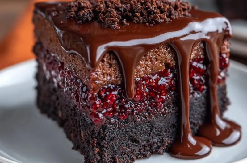 Decadent Raspberry Chocolate Layer Cake