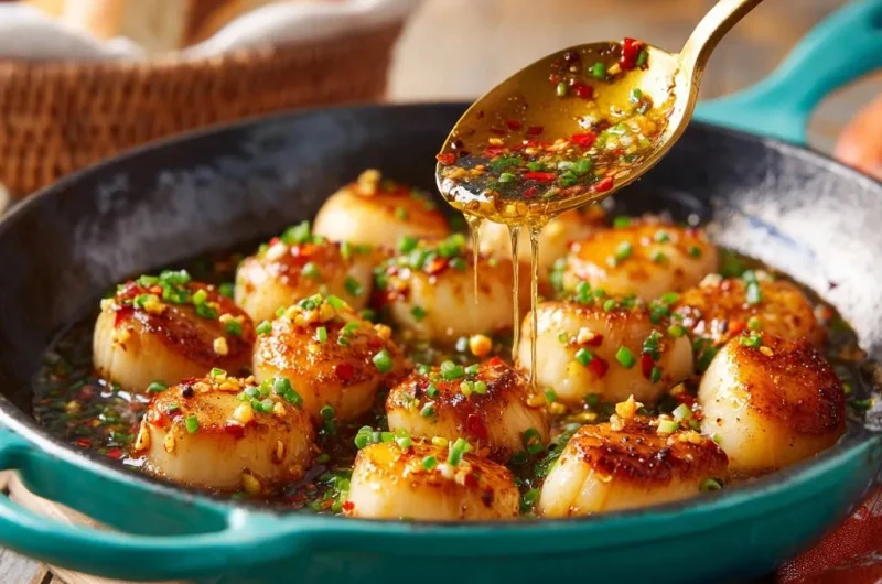Golden Seared Scallops