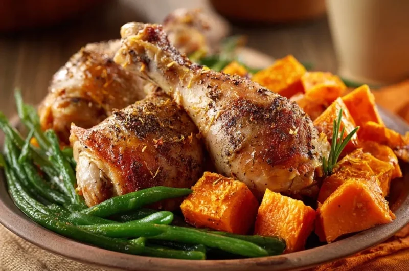 Sheet Pan Chicken Legs and Root Veggies