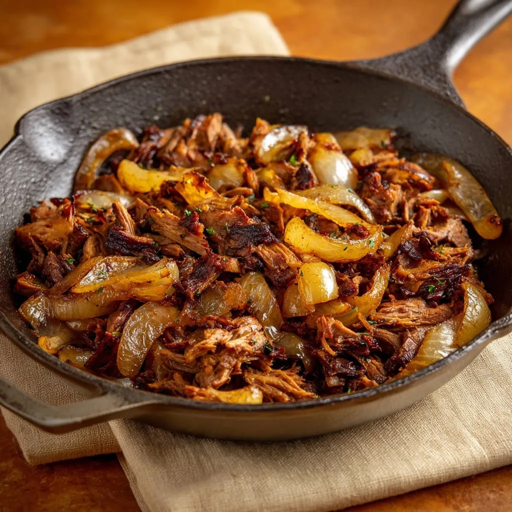 Shredded Beef & Caramelized Onions: The Secret to Melt-in-Your-Mouth Tenderness - recipe image