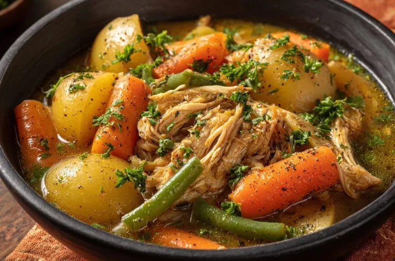 Hearty Shredded Chicken Stew