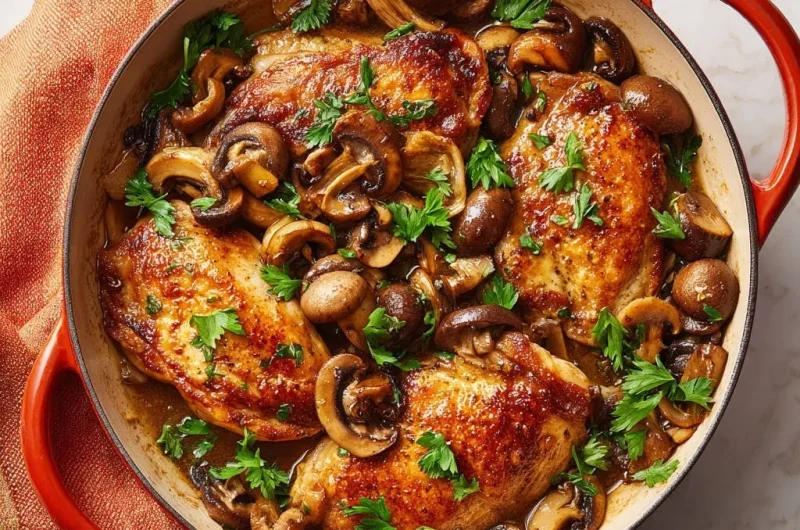 One-Pan Skillet Chicken and Mushrooms