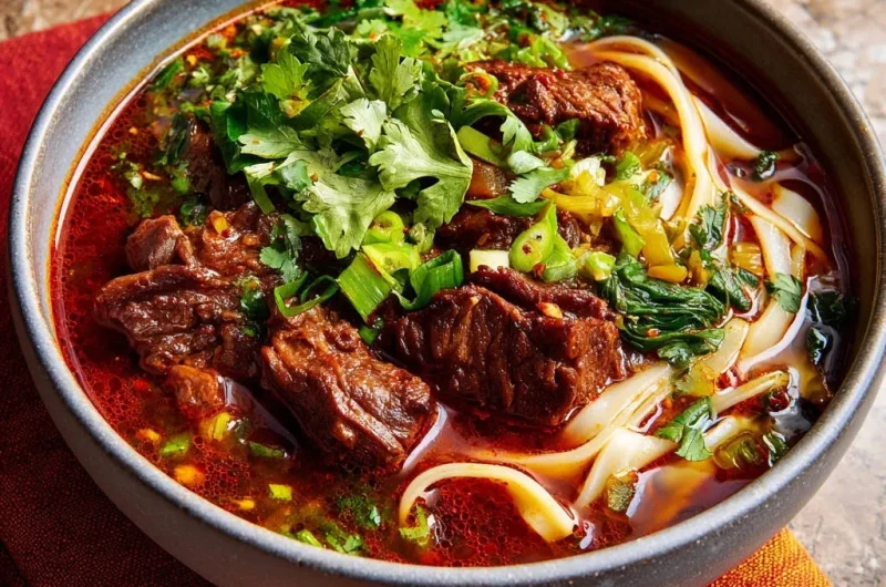 Restaurant-Quality Spicy Beef Noodle Soup