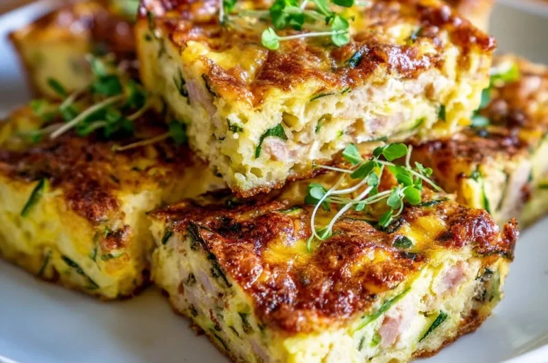 Zucchini and Ham Egg Bake (Anti-Soggy Method)