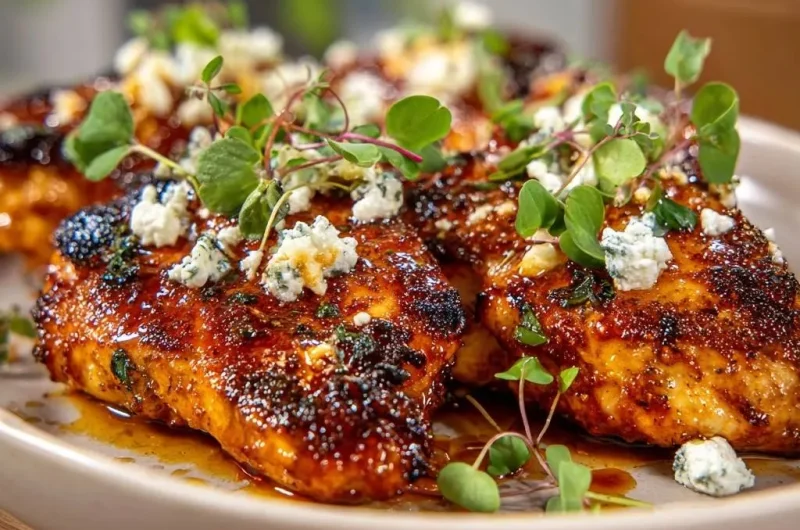 Balsamic Glazed Chicken with Blue Cheese