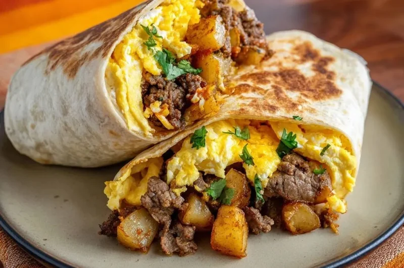 Beef Potato Breakfast Burrito