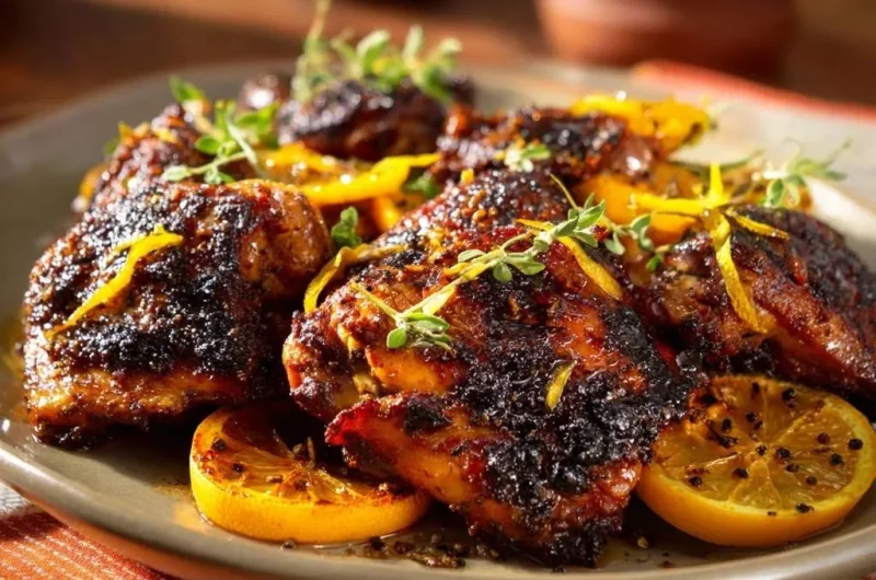 Blackened Chicken Thighs with Charred Citrus