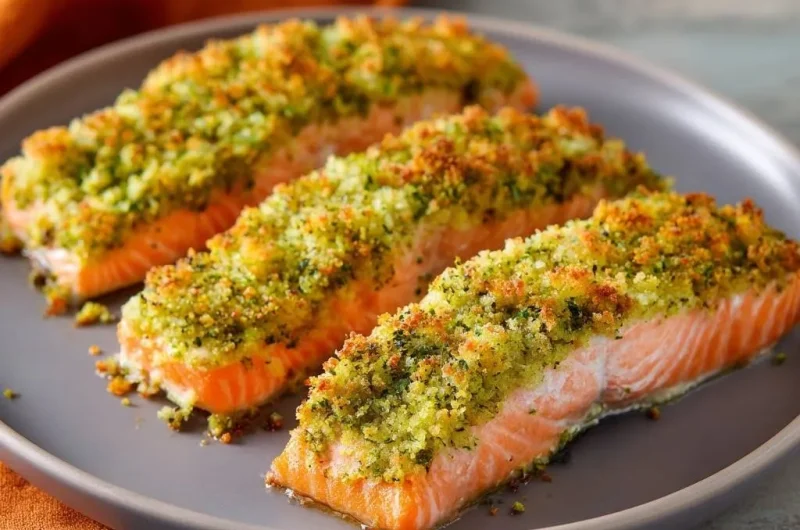 Broccoli Crusted Salmon