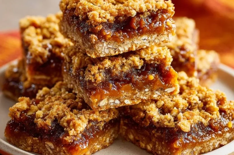Caramel Oat Crumble Bars
