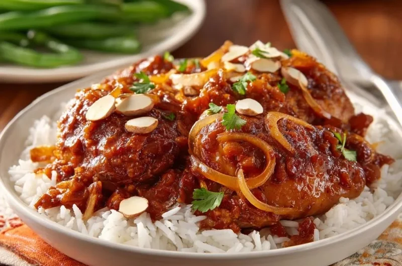 Caramelized Onion Almond Chicken