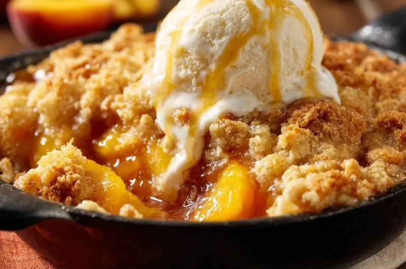 Cast Iron Skillet Peach Crisp