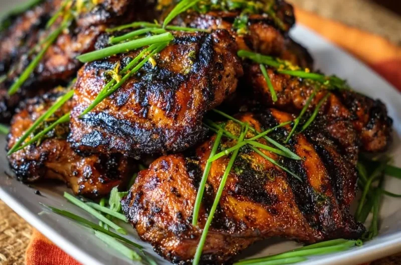 Charred Lemon-Scallion Chicken Thighs