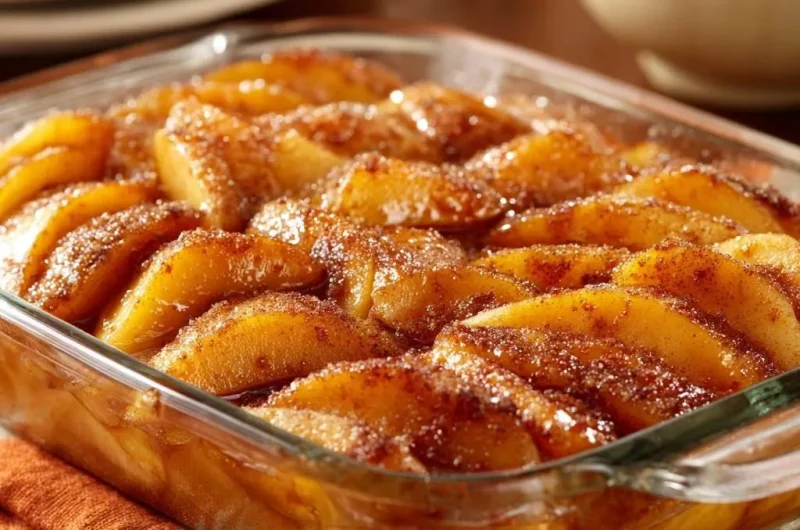 Cinnamon Sugar Baked Peaches