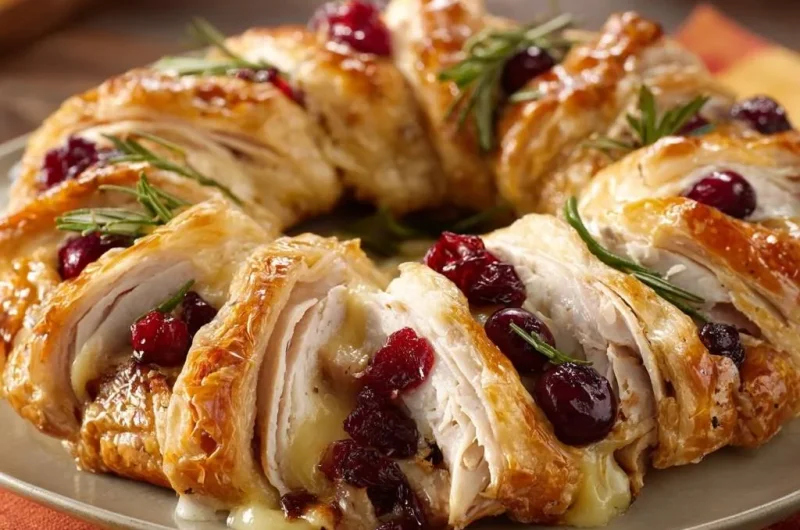 Cranberry Brie Turkey Wreath
