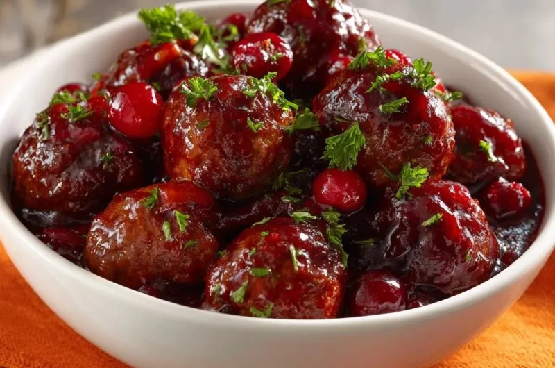 Cranberry Glazed Meatballs