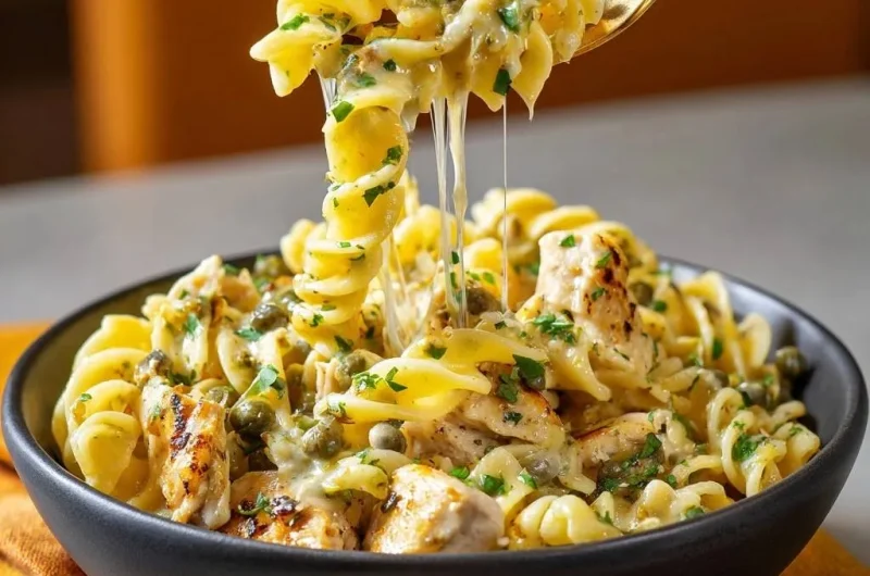 Creamy Chicken Capers Fusilli