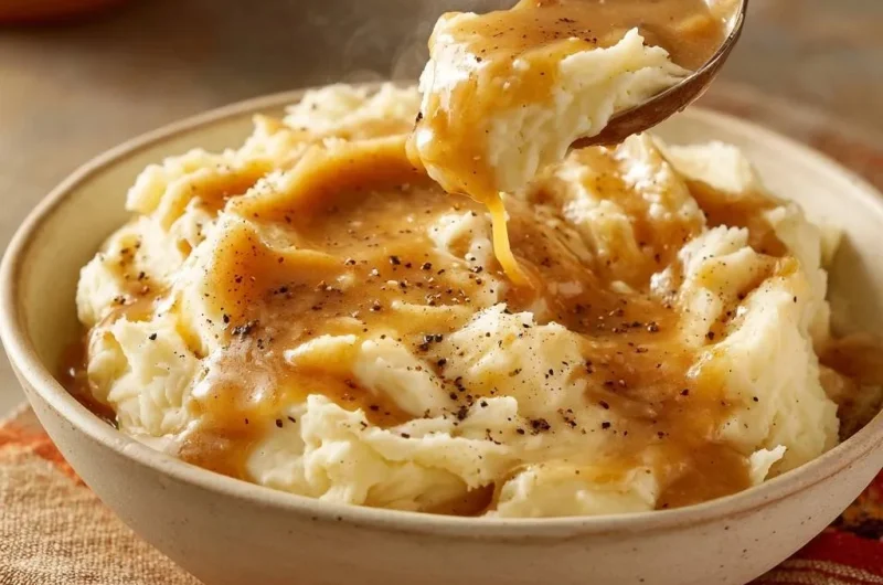 Creamy Mashed Potatoes with Gravy
