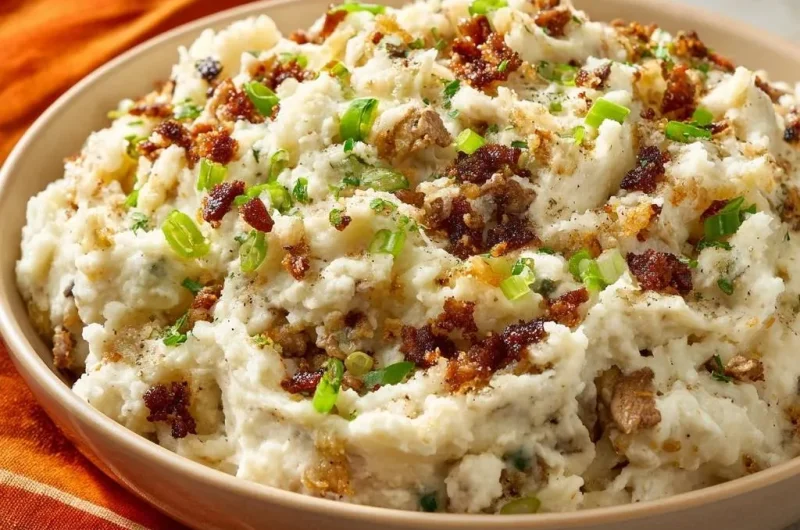 Crispy Bacon Chive Mashed Potatoes