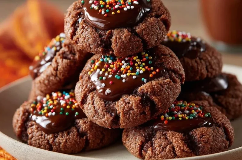 Festive Chocolate Crinkle Cookies