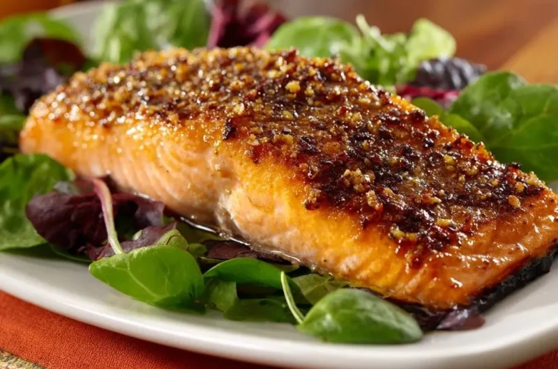 Honey Pistachio Glazed Salmon