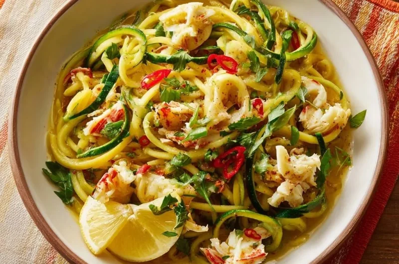 Lemon Chili Crab Zoodles