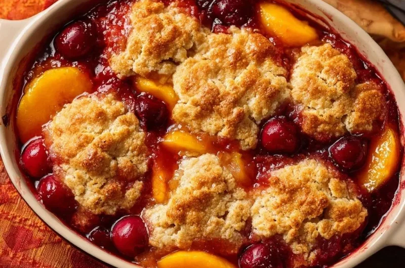 Peach Cherry Cobbler