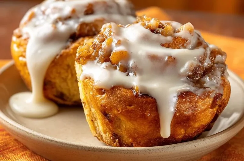 Pumpkin Pecan Cinnamon Rolls