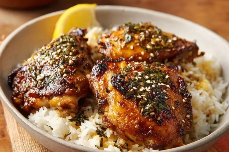 Teriyaki Chicken Thighs over Rice
