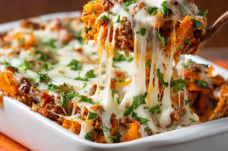 Savory Beef and Sweet Potato Bake