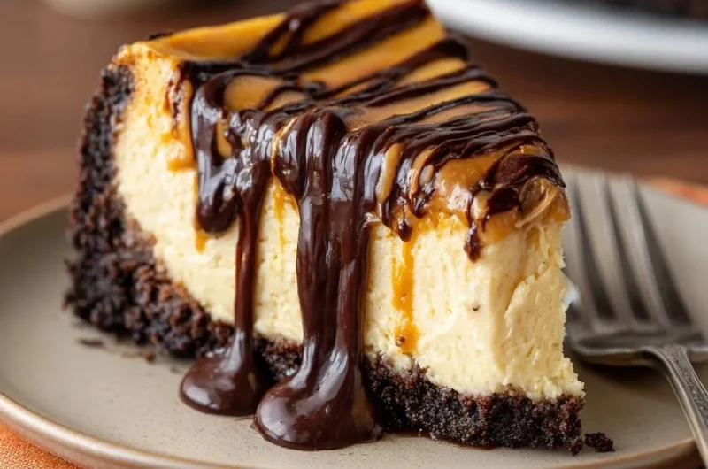 Caramel Drizzled Cheesecake