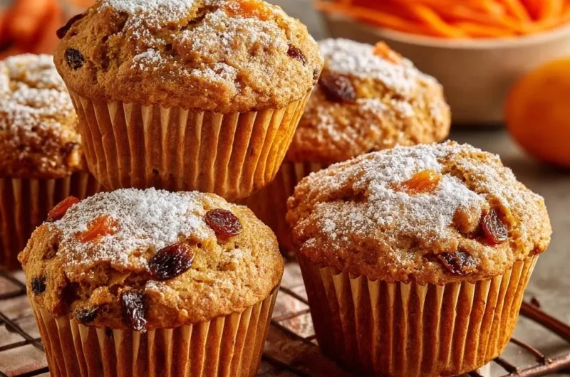Carrot Raisin Apricot Muffins