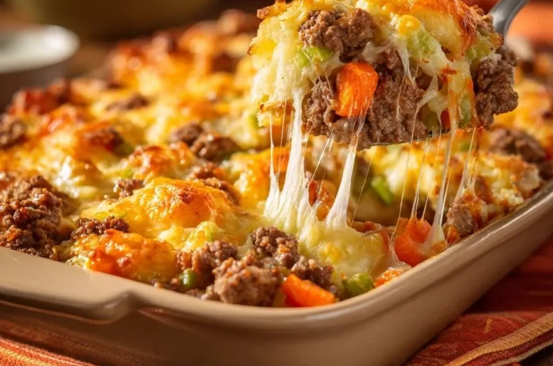 Cheesy Beef Potato Casserole