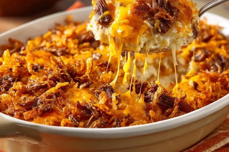 Cheesy Beef Rice Casserole