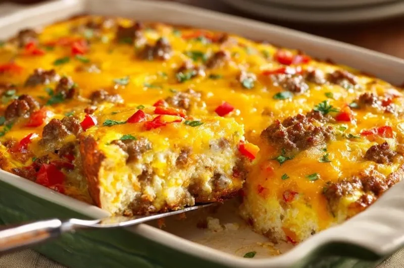 Sausage Pepper Rice Casserole