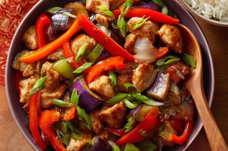 Chicken Eggplant Stir-Fry
