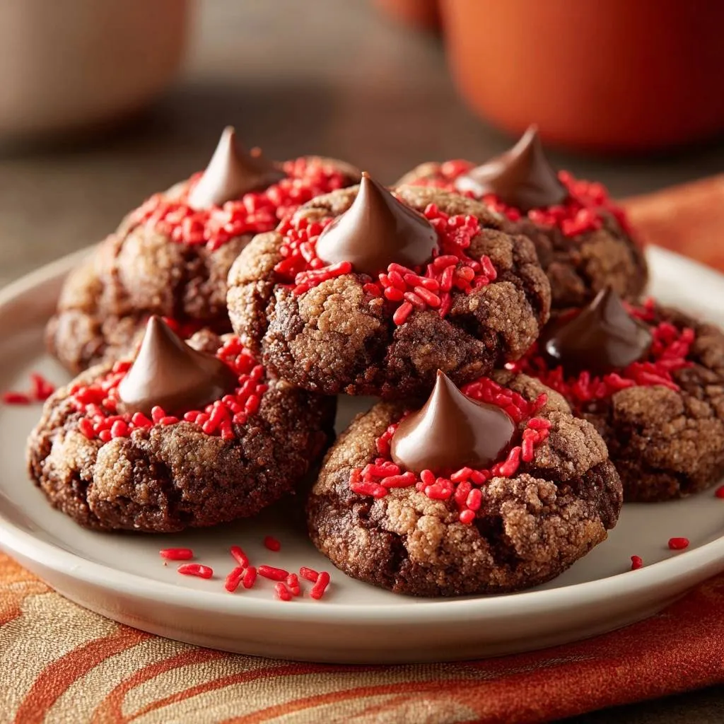 Chocolate Crinkle Thumbprint Cookies with Perfect Ganache Wells - recipe image
