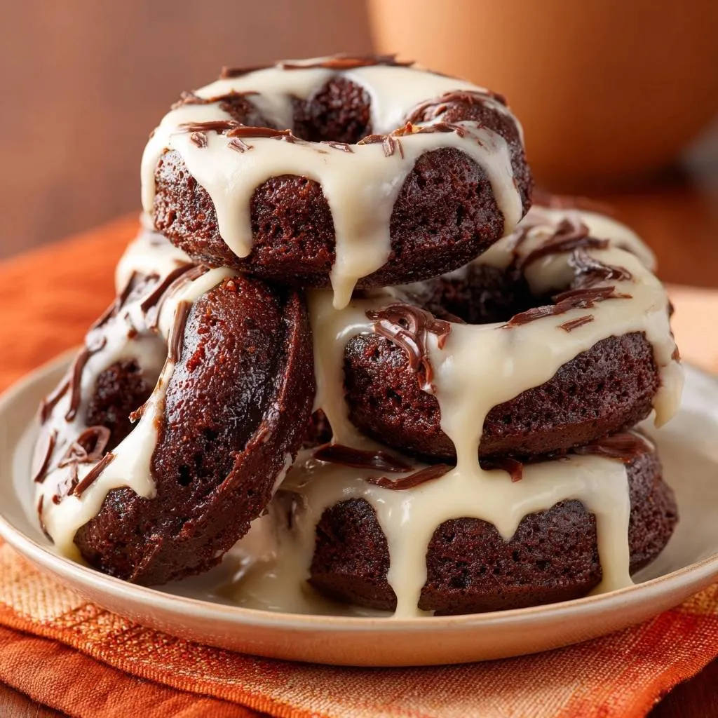 Chocolate Glazed Donuts: Moist Baked Perfection - recipe image